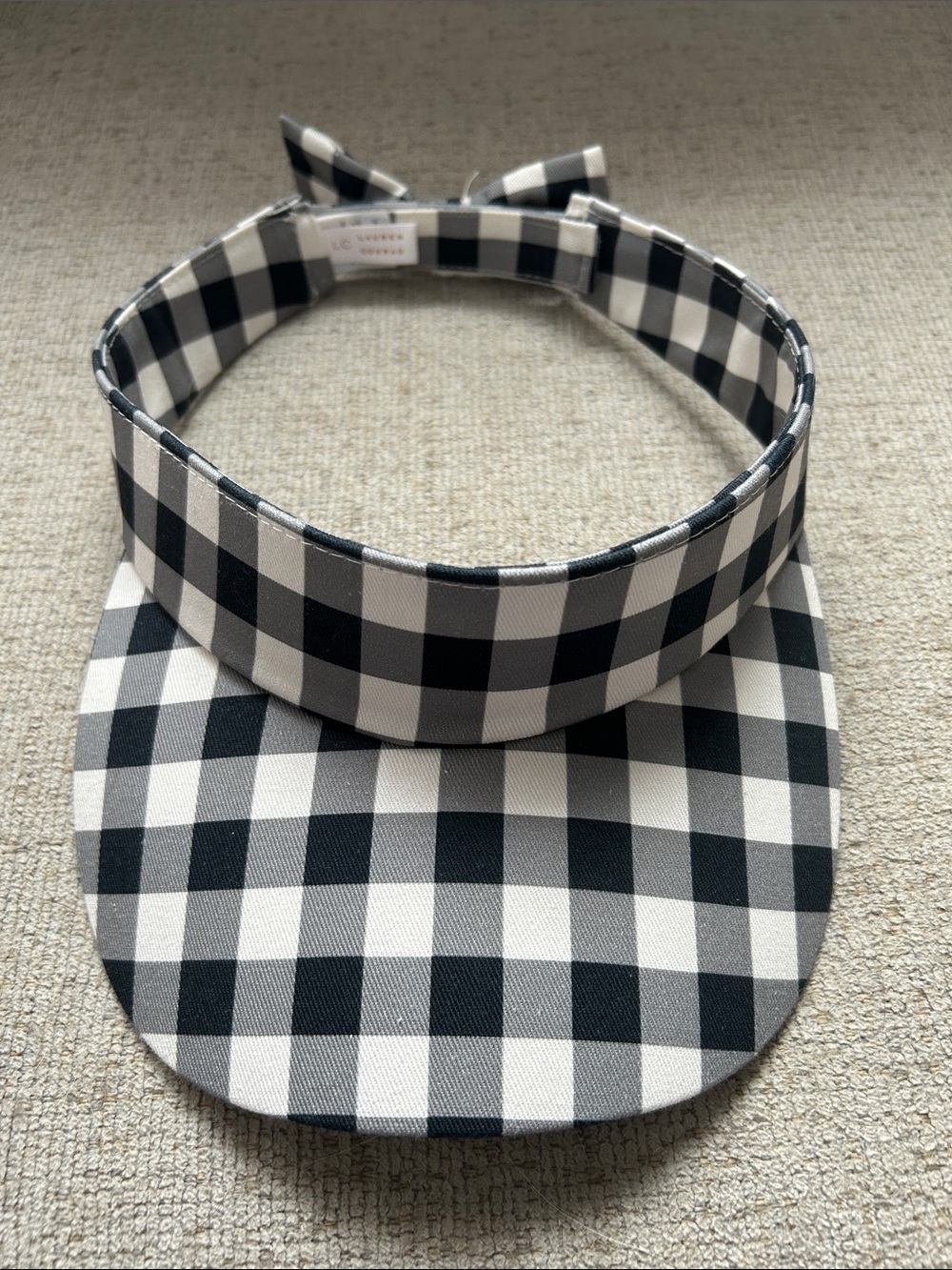 LC Lauren Conrad Black and White Gingham Headband with Bow